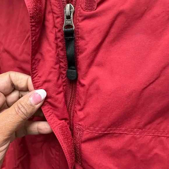 LL Bean Red Fleece Lined Jacket with Mountain Logo Size XL Hiking Winter Warm - Picture 6 of 16